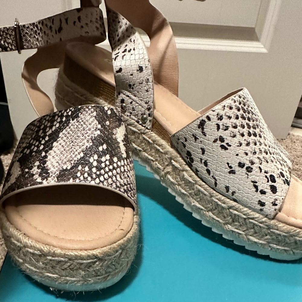 Snakeskin Platform Sandals